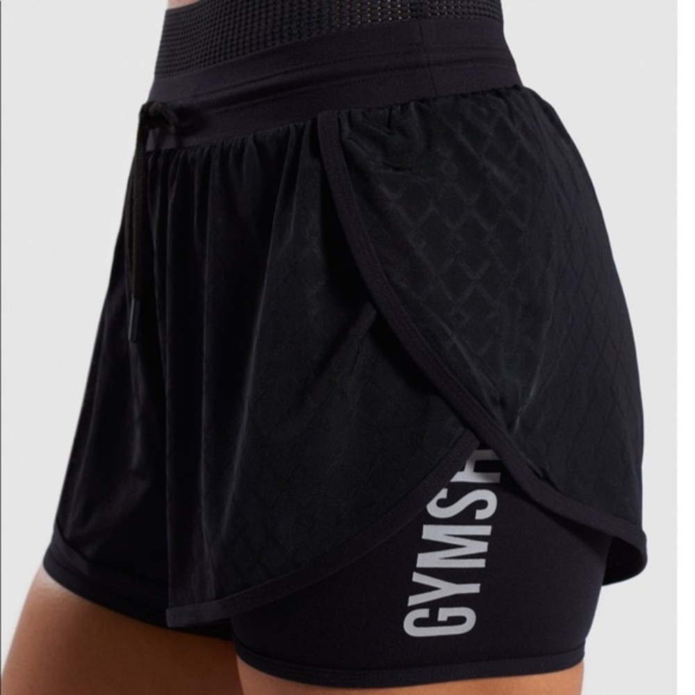 ✨ISO✨Gymshark Black Geomesh Shorts
